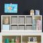 Creamy White Kids' Cubby Organizer with Woven Bins