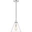 Harper Transitional Polished Nickel Glass Pendant Light