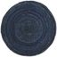 Handwoven Black Cotton 5' Round Braided Rug