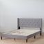 Isabella Full/Double Stone Microfiber Wingback Tufted Platform Bed