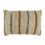 Rust and Beige Striped Cotton Throw Pillow with Poly Filling