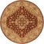 Hand-Tufted Elegance Round Wool Area Rug in Rust Red, 6' Diameter