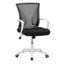 ErgoComfort 23" Black Mesh & Plastic Swivel Task Chair with Lumbar Support