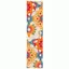 Ivory and Orange Floral Synthetic Runner Rug, 2'2" x 11'