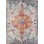 Reversible Rectangular Blue Synthetic 36" Stain-Resistant Rug