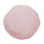 Blush Round Faux Rabbit Fur Accent Pillow