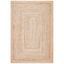 Natural Hand Woven Jute Area Rug 4' x 6'