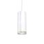 Eclat 10'' LED Cylinder Pendant with Clear Crystal Disc in Brushed Nickel