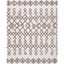 Ivory and Rust Geometric Cotton Flat Woven 8' x 10' Area Rug