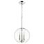 Polished Nickel 14" Indoor/Outdoor Globe Pendant with Clear Glass