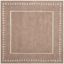 Hand-Tufted Beige & Ivory Wool 5' Square Area Rug