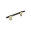 Amerock 3-3/4" Golden Champagne Matte Black Cabinet Pull