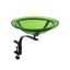 Fern Green Crackle Glass Birdbath with Rail Mount Bracket