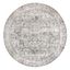 Brielle 6' Round Gray Synthetic Medallion Area Rug