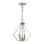 Brushed Nickel Mini Geometric 2-Light Chandelier