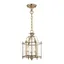 Livingston Mini 3-Light Pendant with Antique Brass Finish and Clear Beveled Glass