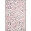 Skyler Ivory and Pink Floral Synthetic Area Rug 4' x 6'