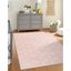 Pink and Ivory Rectangular Kids' Star Pattern Rug