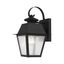 Elegant Black Seeded Glass Lantern Sconce, Dimmable Direct Wired