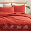 King Size Red Reversible Microfiber Quilt Set