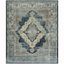 Aurora Borealis 8' x 10' Blue and Yellow Synthetic Area Rug