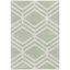 Sage and Ivory Geometric Synthetic Area Rug