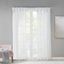 White 63" Sheer Polyester Tab Top Window Curtains