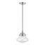 Avondale Brushed Nickel Mini Pendant with Clear Glass Shade