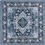 Charleston Navy Blue 79" Square Synthetic Traditional Area Rug