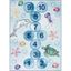 Blue and Grey Kids Playhouse Underwater Hopscotch Rug