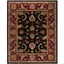 Regal Elegance Hand-Tufted Wool Area Rug in Black and Burgundy, 7'6" x 9'6"