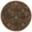 Antiquity Light Blue and Gold Round Wool Area Rug