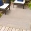 Beige and Gray Geometric Synthetic Indoor/Outdoor Area Rug