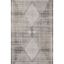 Geometric Black and Ivory Rectangular Synthetic Area Rug