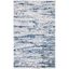 Amelia 3' x 5' Grey and Navy Abstract Synthetic Area Rug