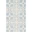 Light Blue and Ivory Hand-Tufted Wool Area Rug