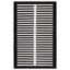 Hand-Woven Boho-Chic Black Stripe Wool Area Rug