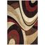 Tribeca Brown and Red Abstract Rectangular Area Rug