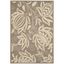 Reversible Brown and Natural 9' x 12' Synthetic Area Rug