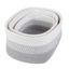 Gray Woven Cotton Rope Storage Basket Set, 3-Piece