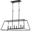 Elegant Noir 6-Light Linear Pendant in Sleek Black Finish