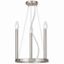 Brushed Nickel Mini 3-Light Candle Chandelier