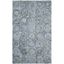 Blue Hand-Tufted Wool and Cotton 6' x 9' Area Rug