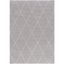 Elegant Gray Hand-Knotted 31" Rectangular Easy-Care Area Rug