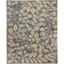 Grey and Beige Floral Synthetic 8' x 10' Area Rug