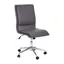 Ergonomic Gray LeatherSoft Swivel Task Chair with Chrome Base