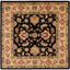 Hand-Tufted Black and Gold Wool Square Area Rug