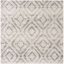 Chic Lodge-Style 8' x 8' Square Easy-Care Gray Synthetic Area Rug