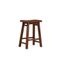 Eco-Friendly Rubberwood 24" Saddle Stool in Chestnut Wire-Brush