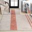 Ivory Stripe Easy-Care Synthetic 4' x 6' Area Rug